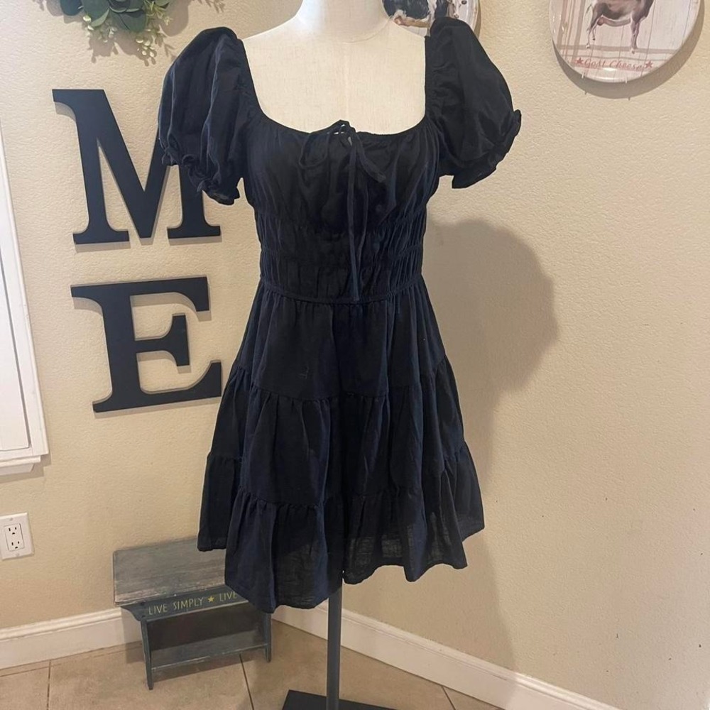 Black babydoll dress